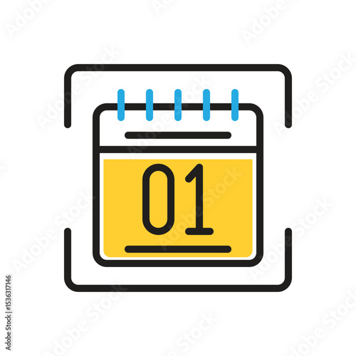 Multi color icon for month