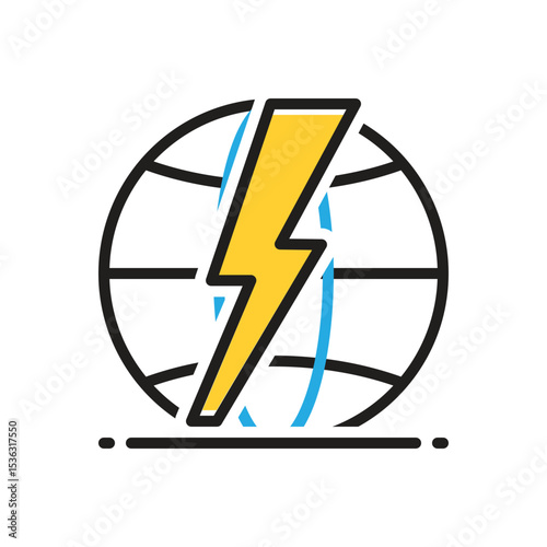 Multi color icon for shock