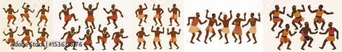 African culture men dancing traditional performance
