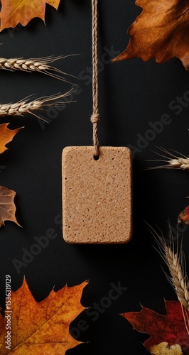 Autumnal soap bar, dark background