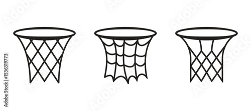 Basketball Hoop Icon Vector Simple Design