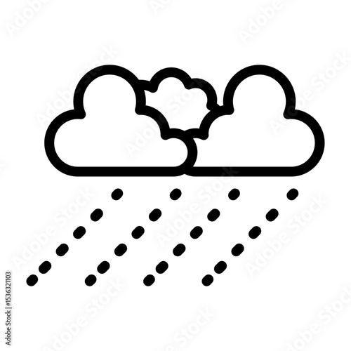 Heavy Rain Vector Filled Icon Design