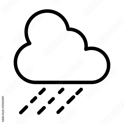 Rain Cloud Vector Filled Icon Design