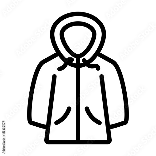 Rain Coat Vector Filled Icon Design