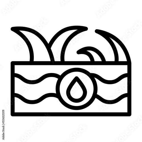 Soaked Ground Vector Filled Icon Design