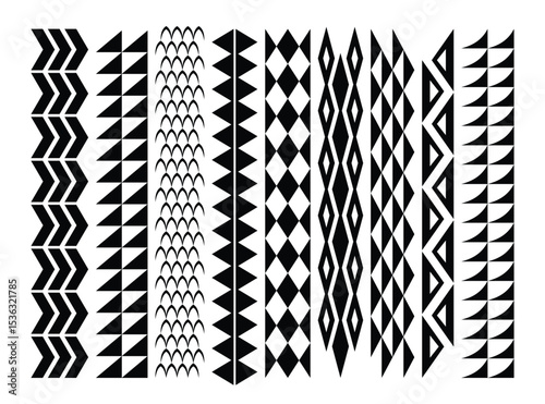 Kakau Hawaiian Tribal Tattoo Design Set