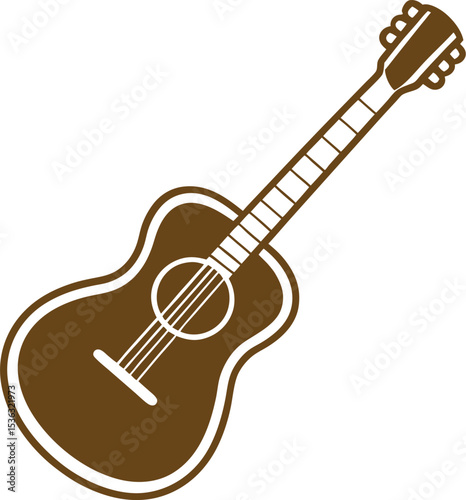 acoustic guitar isolated on white