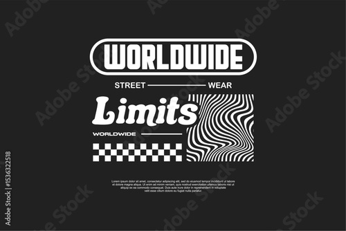 typography streetwear urban fashion template for printing	
