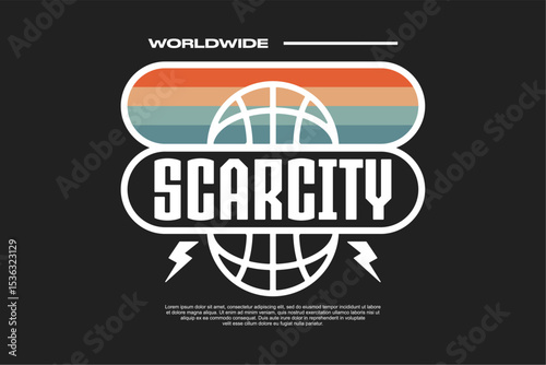 typography streetwear urban fashion template for printing	
