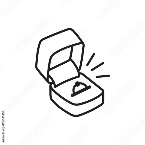 Ring Box Free Icon Vector Simple Design