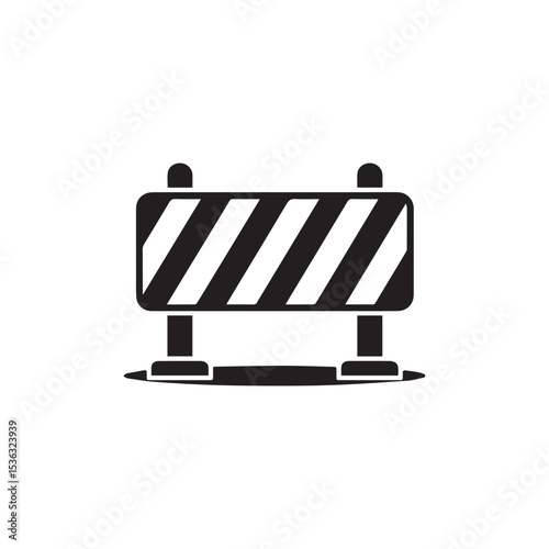 Roadblock Barrier Icon Vector Illustration