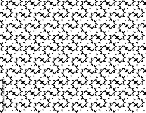Black and White Abstract Distorted Geometric Pattern