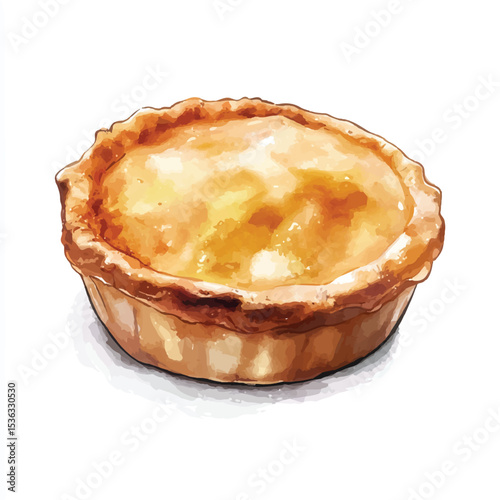 Golden Brown Butter Tart with Flaky Crust and Glossy Filling