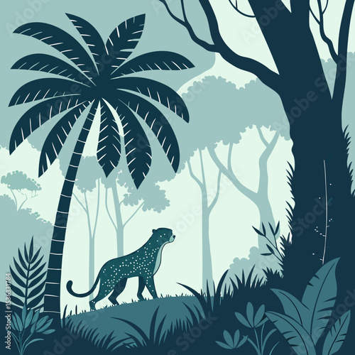 leopard in the forest