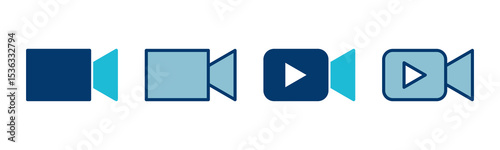 Video camera icon vector isolated on white background. Video camera vector icon. Camera Icons. Movie Sign. Cinema
