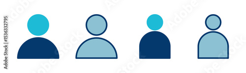 User Icon vector isolated on white background. person sign. people icon.