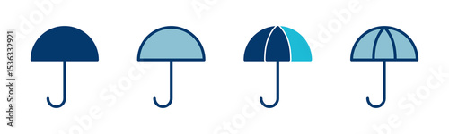 umbrella icon vector isolated on white background. Umbrella vector icon