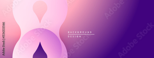 Abstract gradient background. Soft pinks, purples blend smoothly. Overlapping shapes create modern visual effect. Minimalist design.