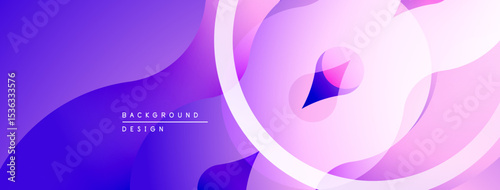 Abstract fluid shapes, purple pink gradients. Modern design, smooth curves, dynamic composition. Background element for digital projects.