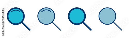 Search icon vector isolated on white background. Glass vector icon. search magnifying glass icon. Find