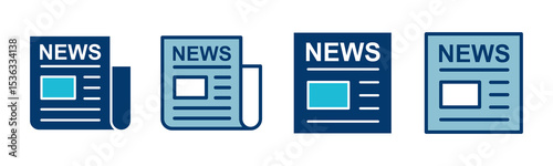 Newspaper icon vector isolated on white background. news paper icon vector