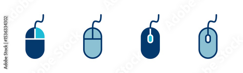Computer Mouse Icon vector isolated on white background. Computer mouse vector icon