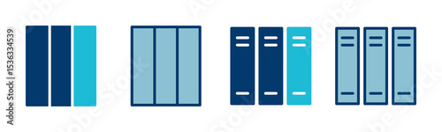 Library icon vector isolated on white background. Book icon vector