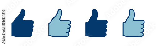 like icon vector isolated on white background. Thumbs up icon. social media icon