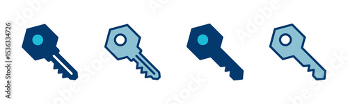 Key icon vector isolated on white background. Key vector icon. Key symbol. security