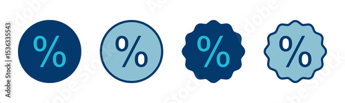 Discount icon vector isolated on white background. Discount tag icon.
