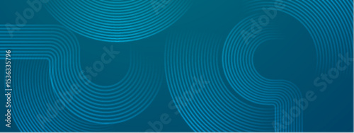 Teal concentric curved lines create abstract shapes suitable for backgrounds, web design, print media, and branding projects. Great for modern design concepts.