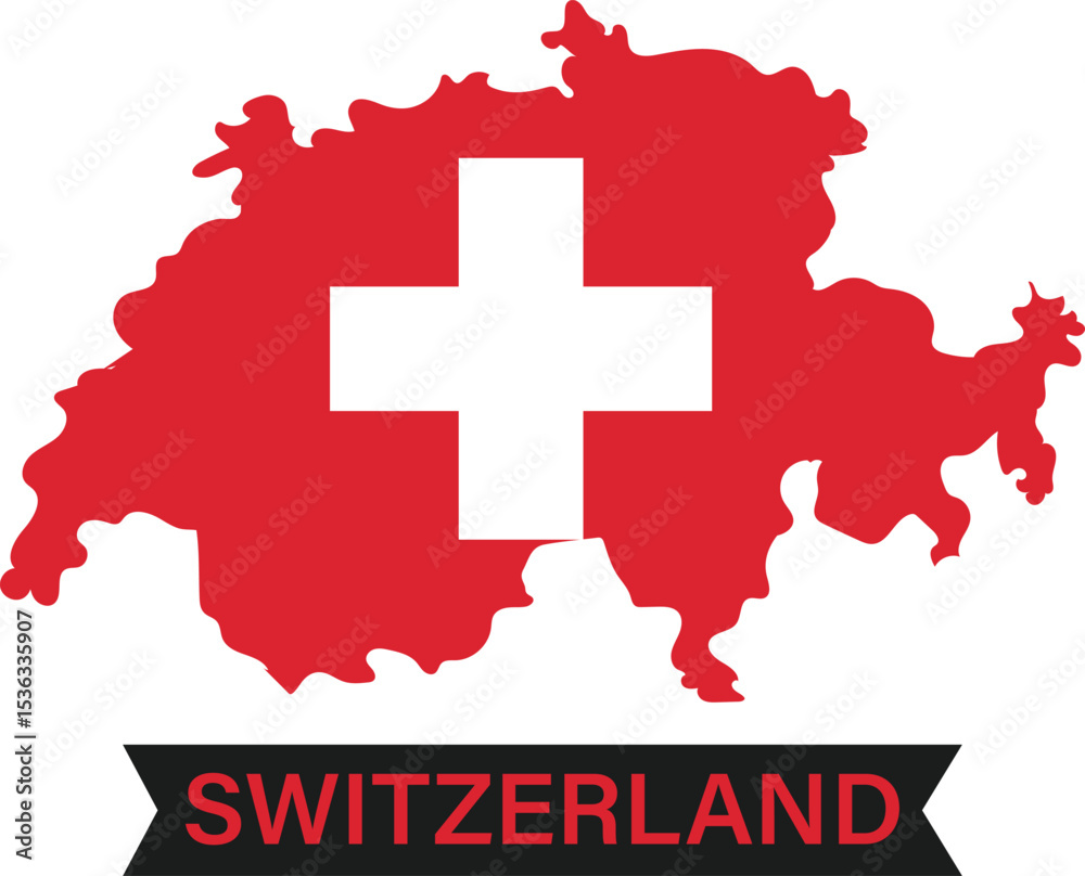 Fototapeta premium Swiss National Day Vector Design