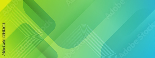 Abstract green and blue gradient background with curved lines. Suitable for presentations, websites, banners, and digital artwork projects. Modern and versatile design.