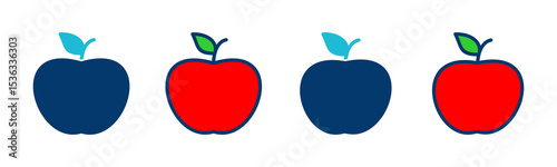 Apple icon vector isolated on white background. Apple vector icon.