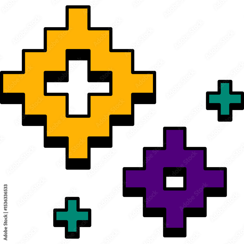 Obraz premium Retro Sparkle Pixel