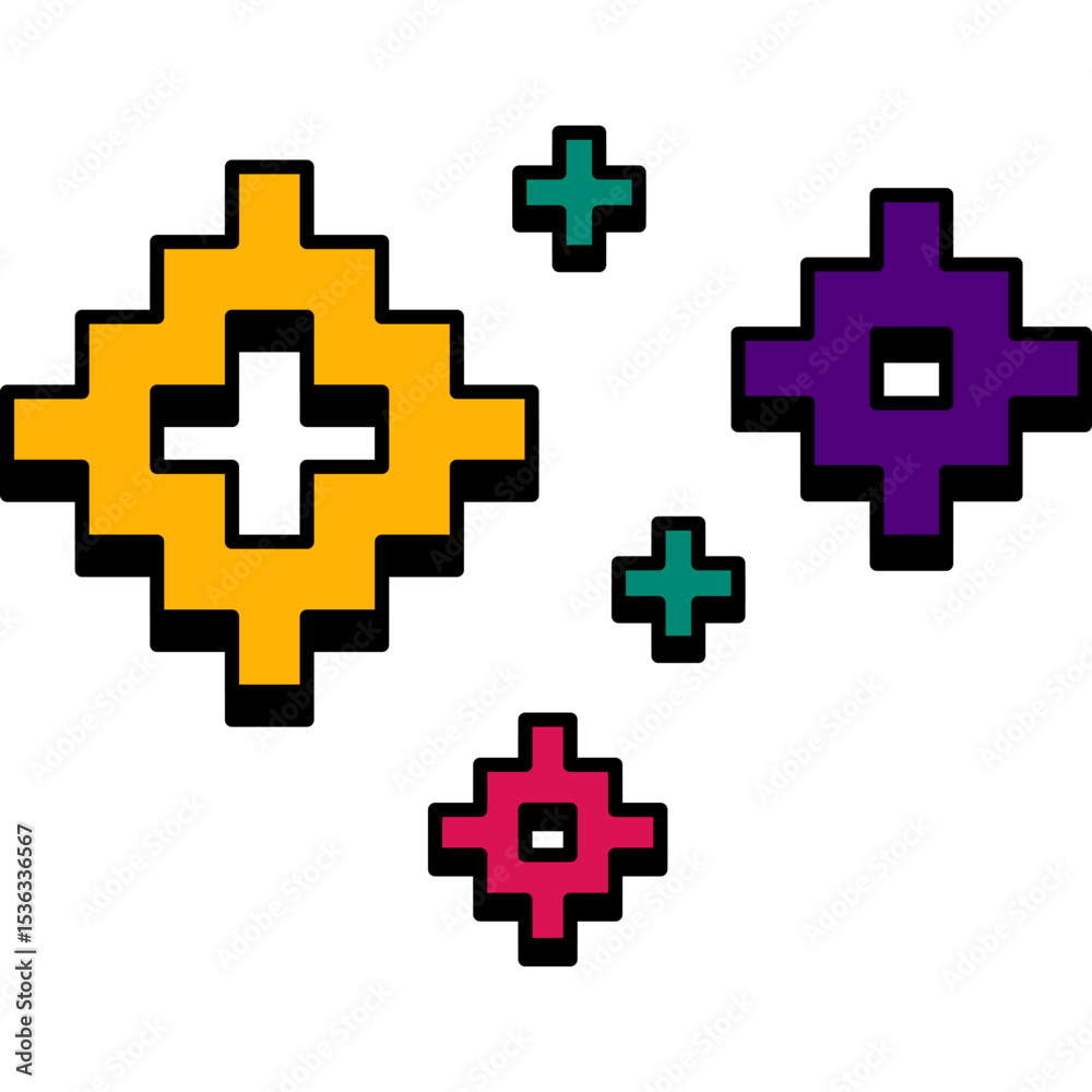 Obraz premium Retro Sparkle Pixel