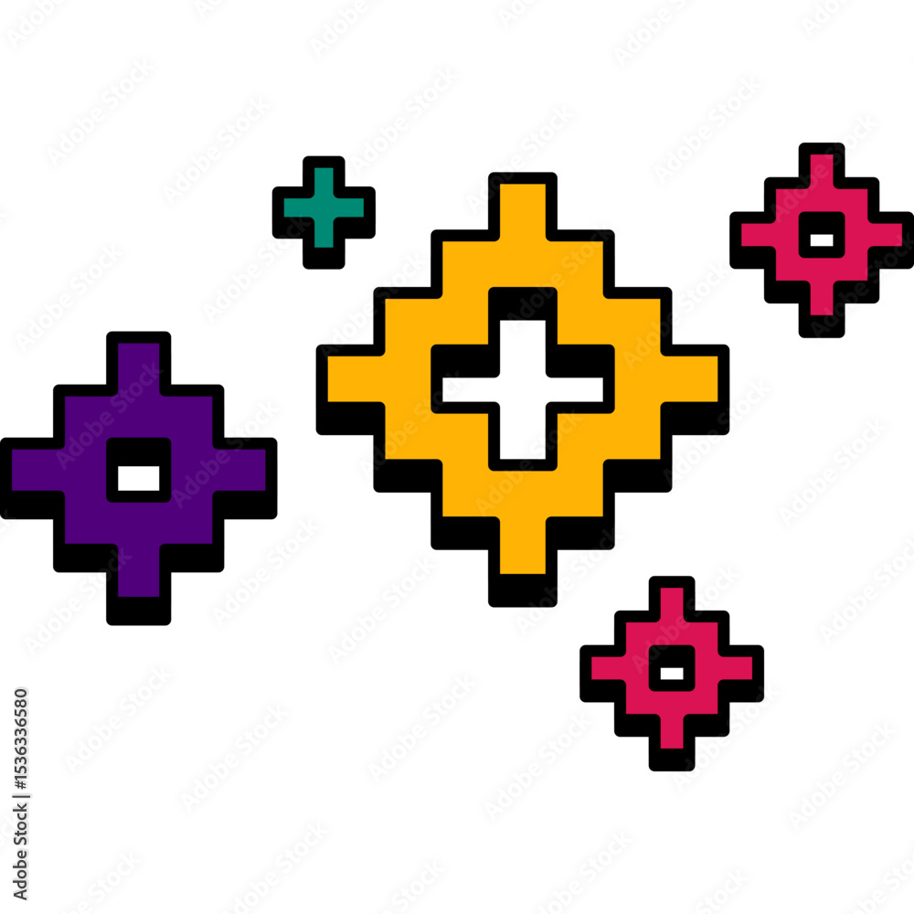 Obraz premium Retro Sparkle Pixel