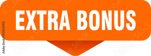 extra bonus sticker. extra bonus sign on transparent background