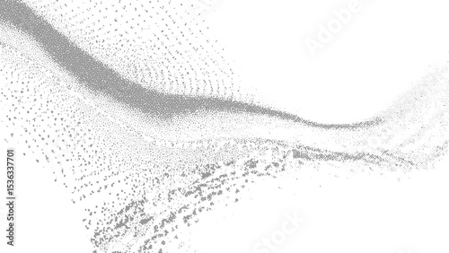 Abstract Grey Speckles Scattered on White Background Particle Dispersion Effect Design Element vector