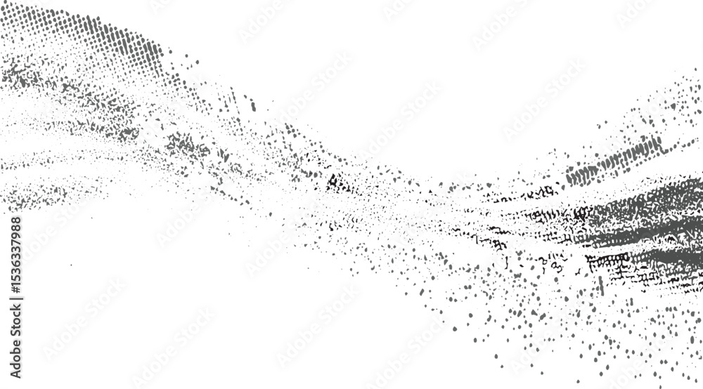 Abstract Gray and White Particle Dispersion Pattern Texture Background Design Element vector