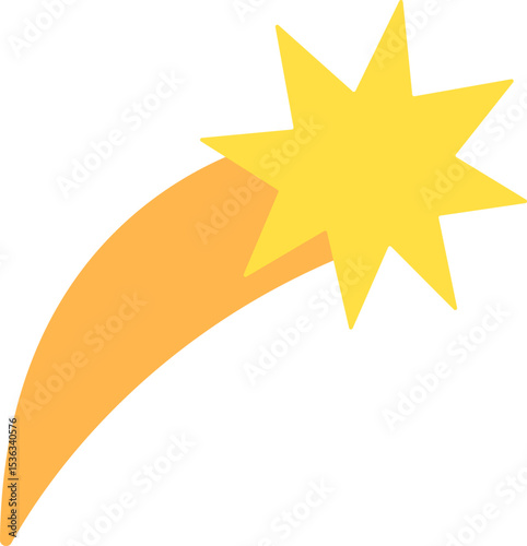 별똥별 드로잉 아이콘(shooting star line drawing coloring icon)