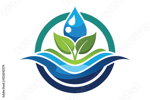 Water, Life, and Growth A Sustainable Logo Design Concept