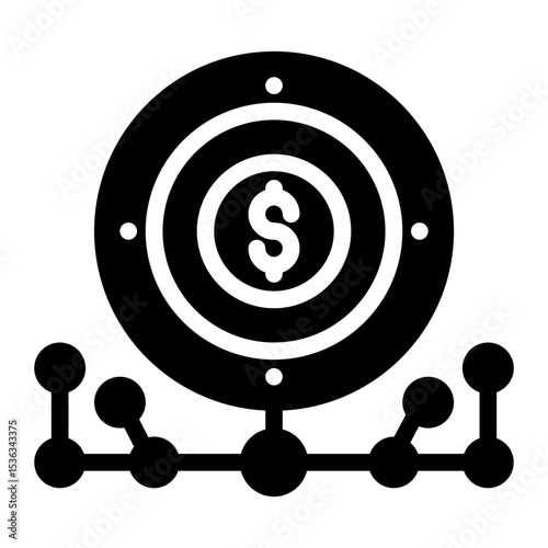 icon cryptocurrency with style glyph