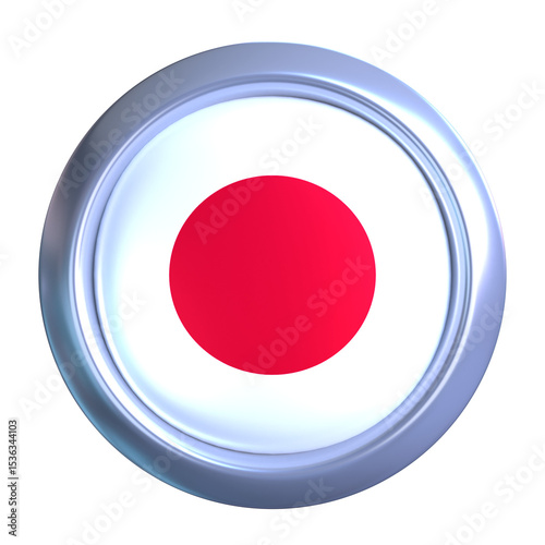 3D Japan Flag with circle metallic frame, showcasing national emblem detail in a polished, modern design. Perfect for apps, UI, or educational use Free Download 3D Japan Flag with circle metallic frame, showcasing national emblem detail in a polished, modern design. Perfect for apps, UI, or educational use - GFXLoad