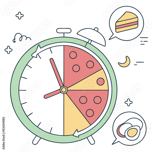 Intermittent fasting clock diagram