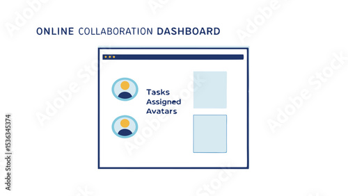 Teamwork made easier on this digital task management board avatar driven design and blue color