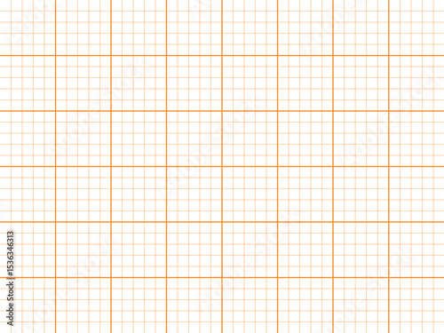 Texture of graph paper orange grid line paper sheet	