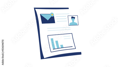 New business proposal with promising leads a clear mission statement with simple line work white