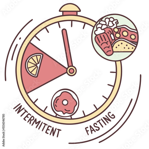 Intermittent fasting clock diagram