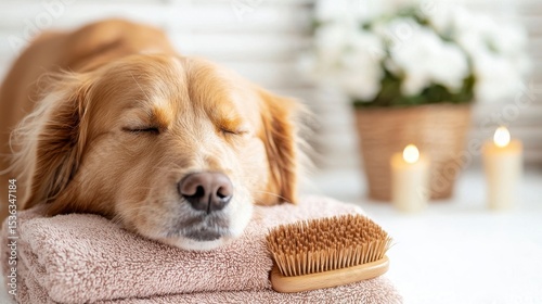 Wallpaper Mural dog spa wellness. Pampered canine sanctuary a haven for pet grooming relaxation and holistic care providing a luxurious experience for your furry friend. Torontodigital.ca